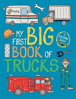 My First Big Book of Trucks (My First Big Book of Coloring) Paperback – Coloring Book by Little Bee Books (Author), Tanya Emelyanova (Illustrator)