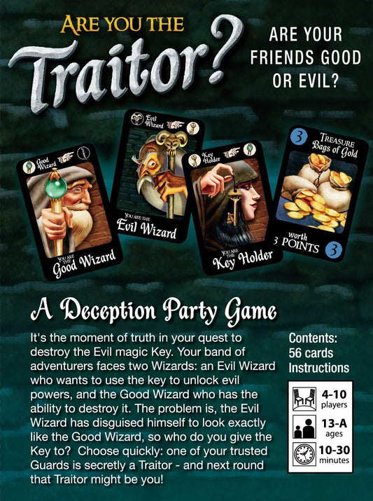 Looney Labs are You The Traitor? Card Game - Engaging Party Fun for 4-10 Players