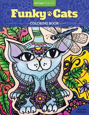 Funky Cats Coloring Book by Brenda Abdoyan